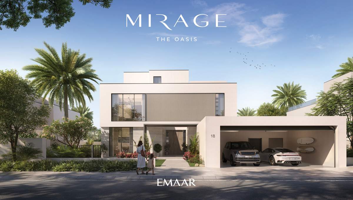 Mirage contemporary villa street view