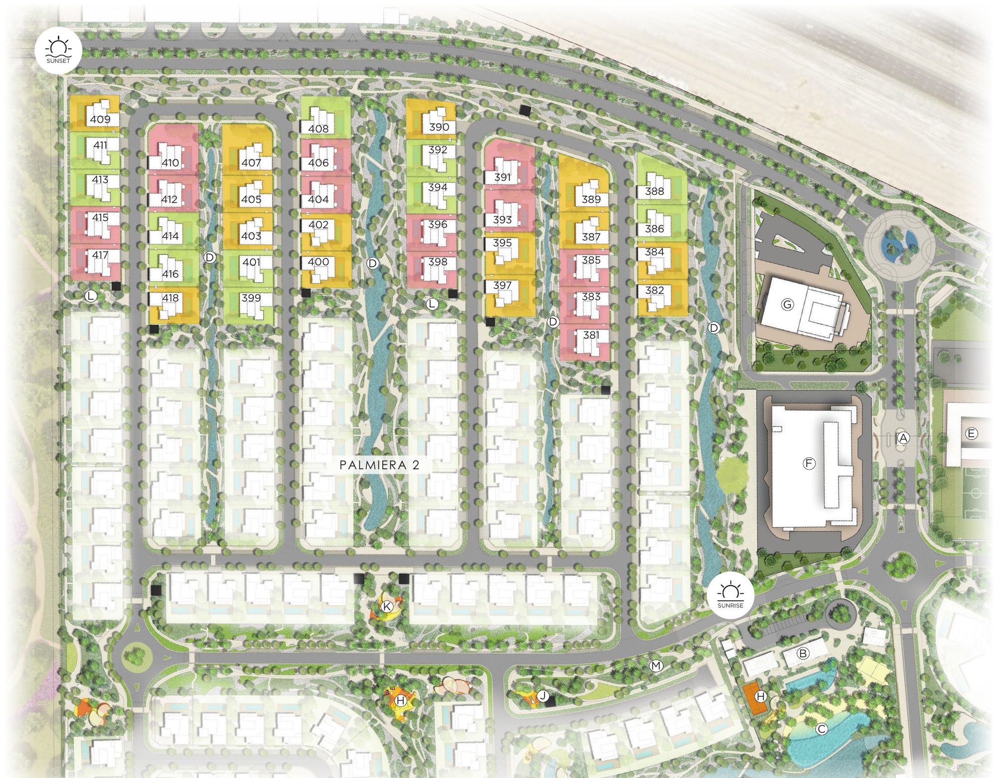 Palmiera Collective cluster map
