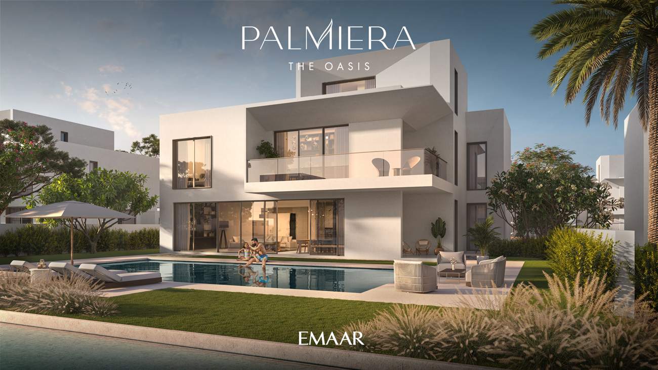 Palmiera chamfered villa with pool